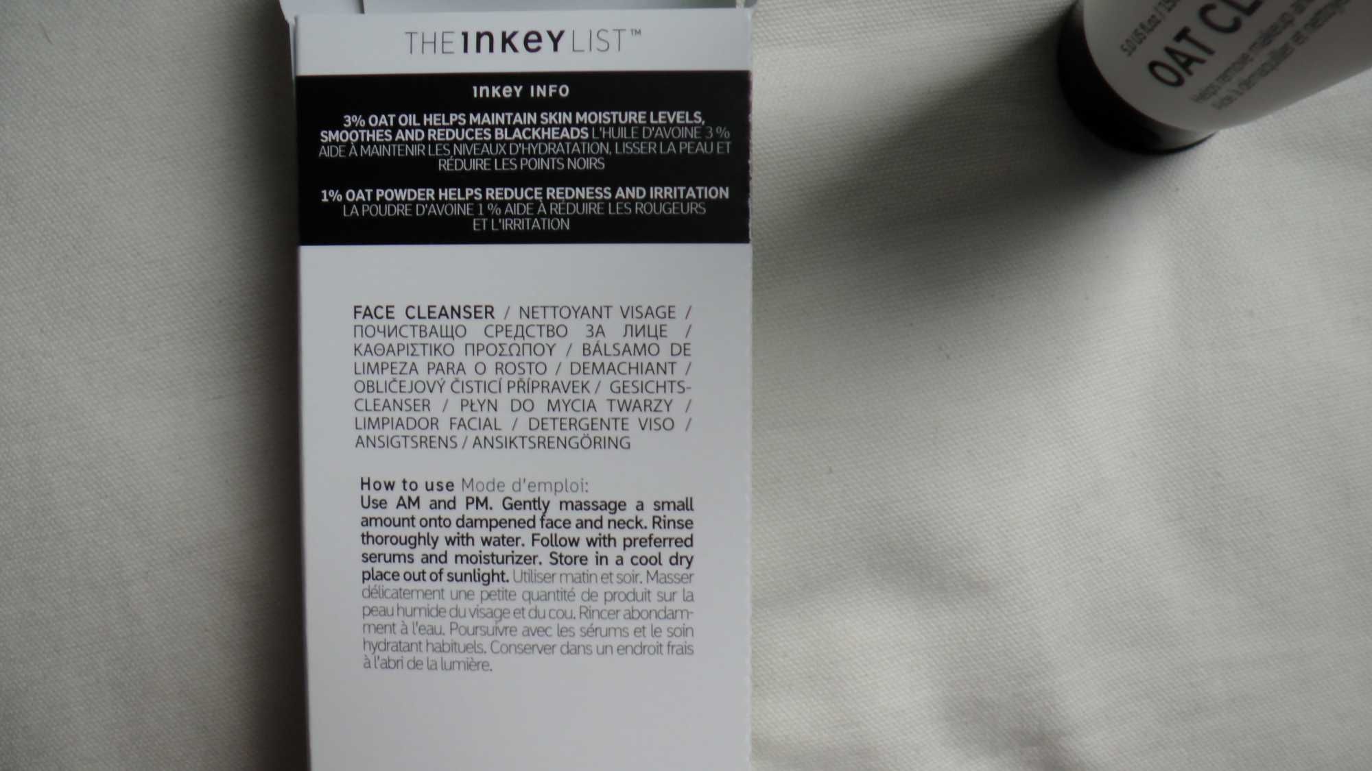 The Inkey List balsam oczyszczający na bazie owsa Oat cleansing balm