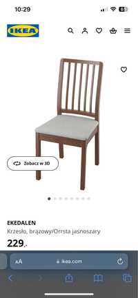 Krzesło ikea ekedalen, brązowy/orrsta jasnoszary