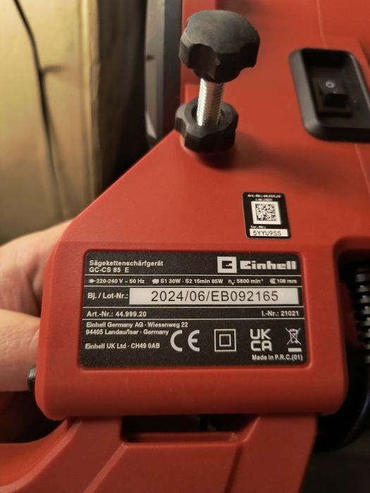 Einhell do ostrzenia łańcucha