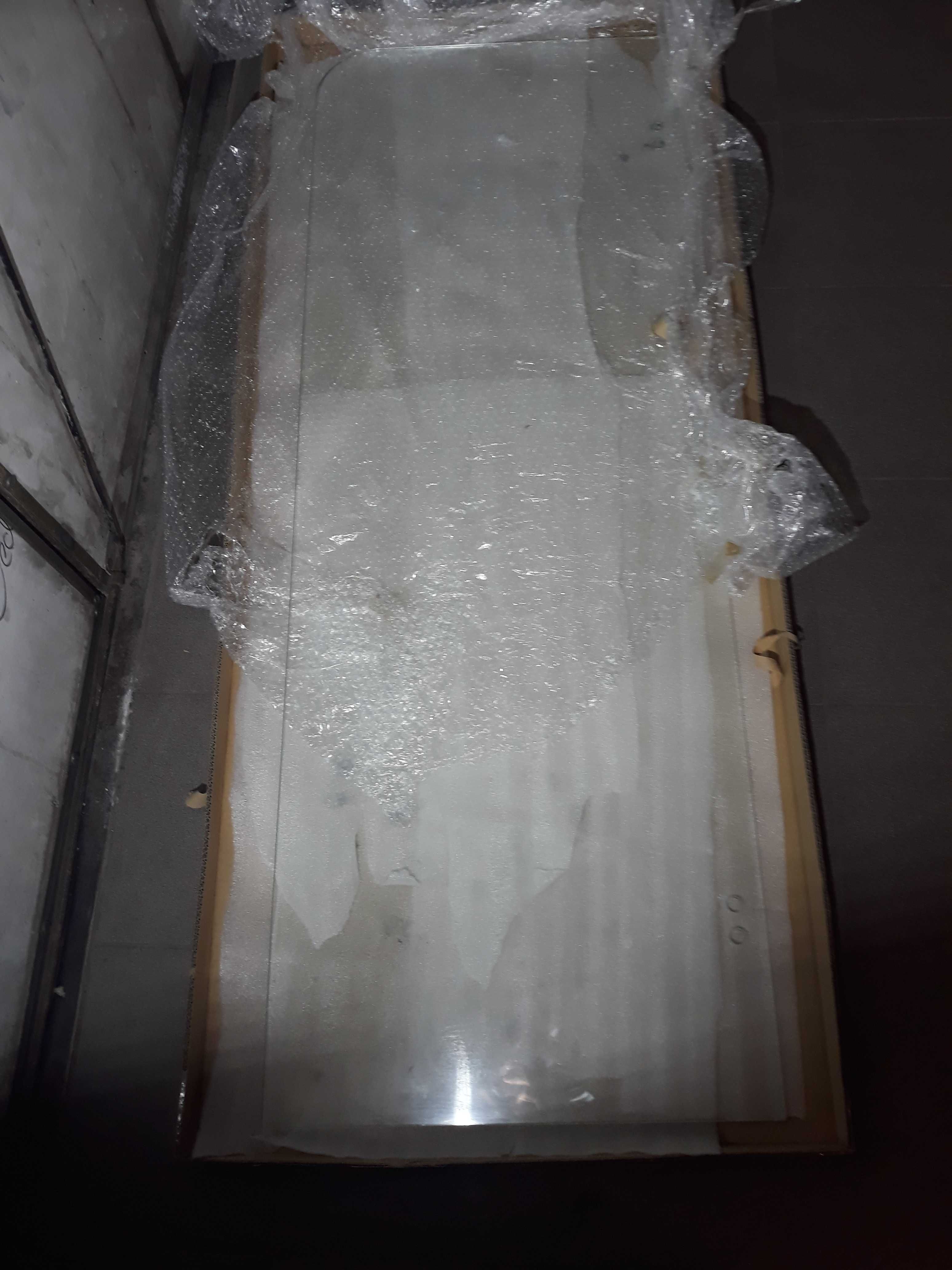 Parawan nawannowy 55x150 cm, solidny 8 mm szkło + nowe uszczelki