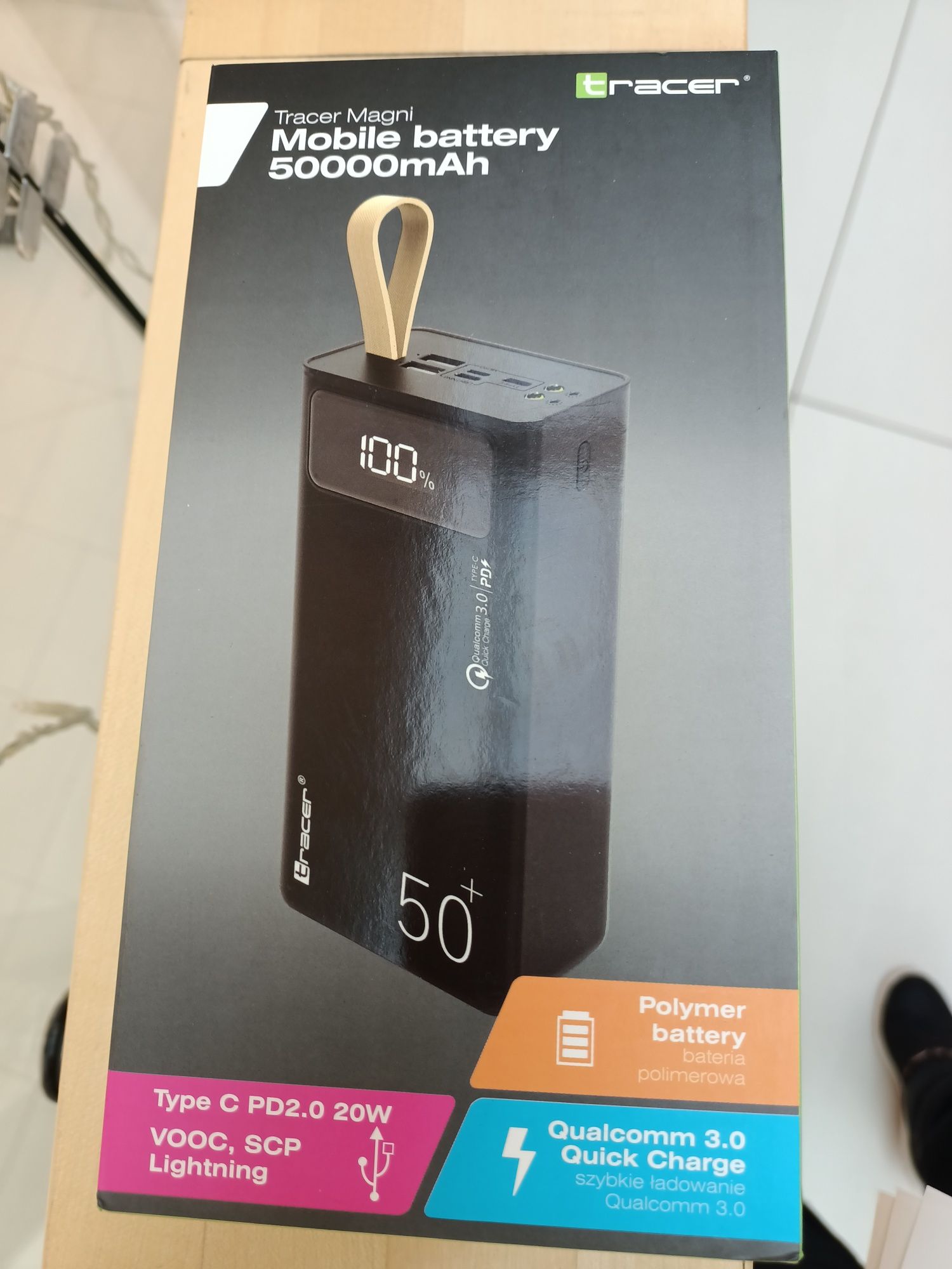 В НАЯВНОСТІ! Польща! Powerbank TRACER Magni 50000 mAh QC3.0 + PD + SCP