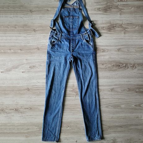 Lee Jeans Denim Bib розмір XS/S/M жіночий джинсовий комбінезон синій