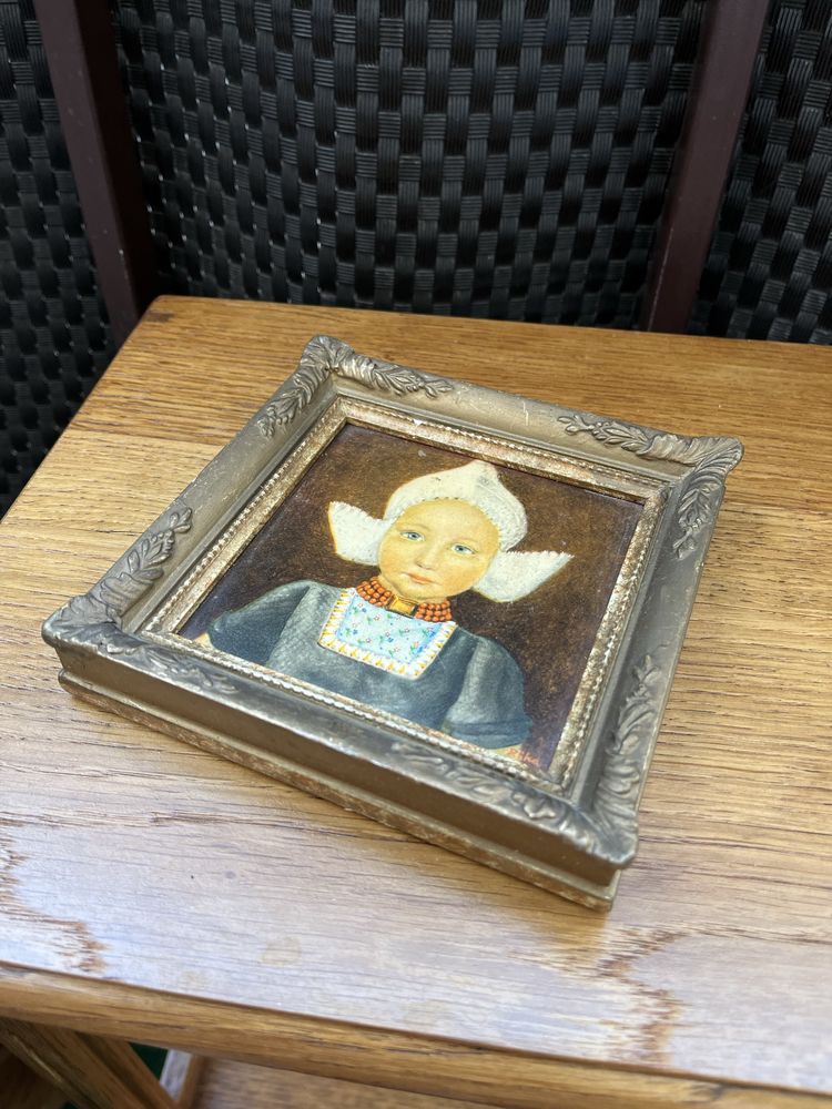 Ramka obrazek portret vintage drewno