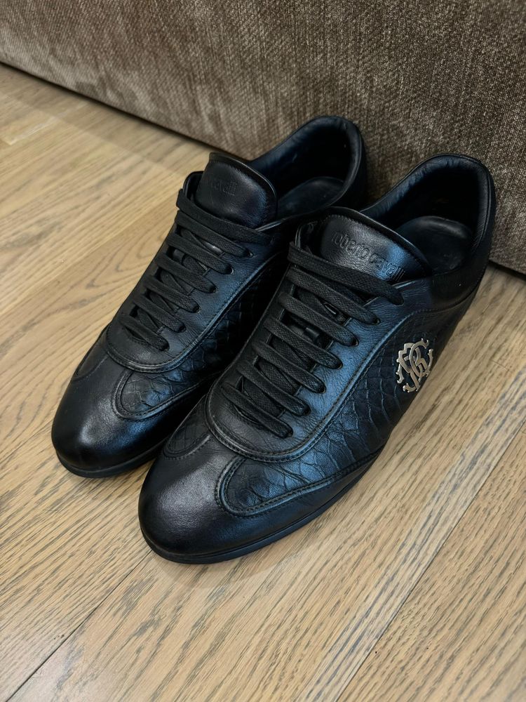 Черные кеды, кроссовки, туфли Roberto Cavalli 45 размер Оригинал Итали