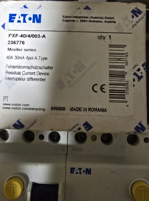 EATON PXF-40/4/003-A FI-Schalter 40A 4p 30mA Typ A
