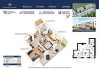 Blok 3 | Apartament 47 m² | Balkon 13,6 m² | Windy