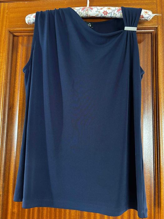 Blusa Ferrache azul marinho