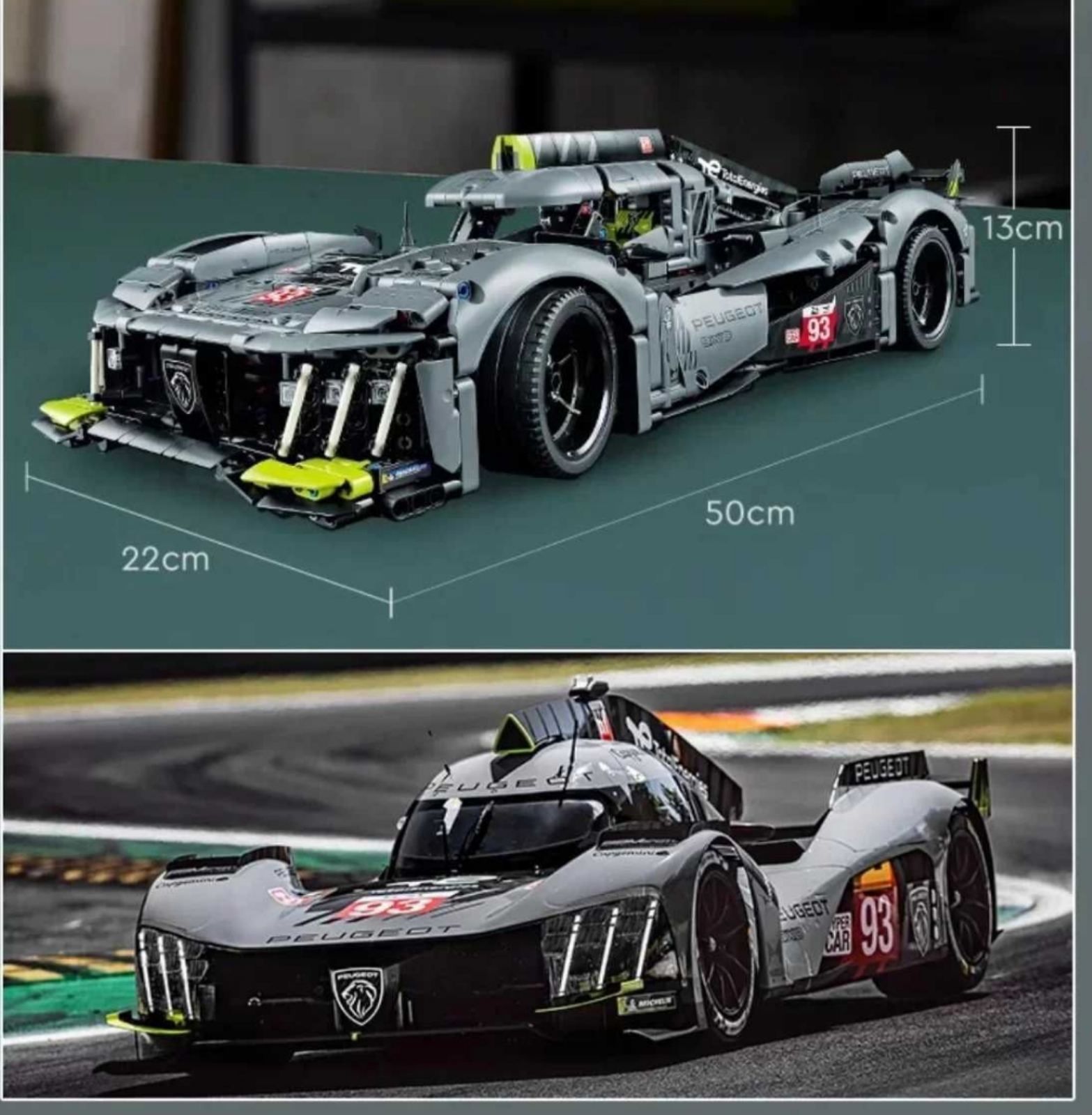 Конструктор 42156 Lego Technic 1в1 PEUGEOT 9×8 Le Mans- 1775 шт