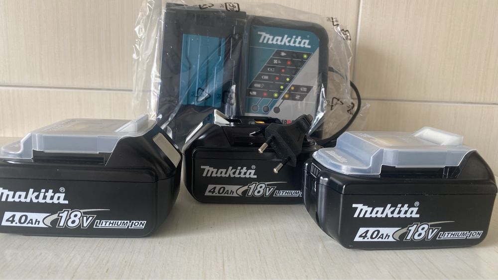 Makita 18c. Zestaw bateria baterie 3x4ah+szybka ładowarka dc18rc. Nowe