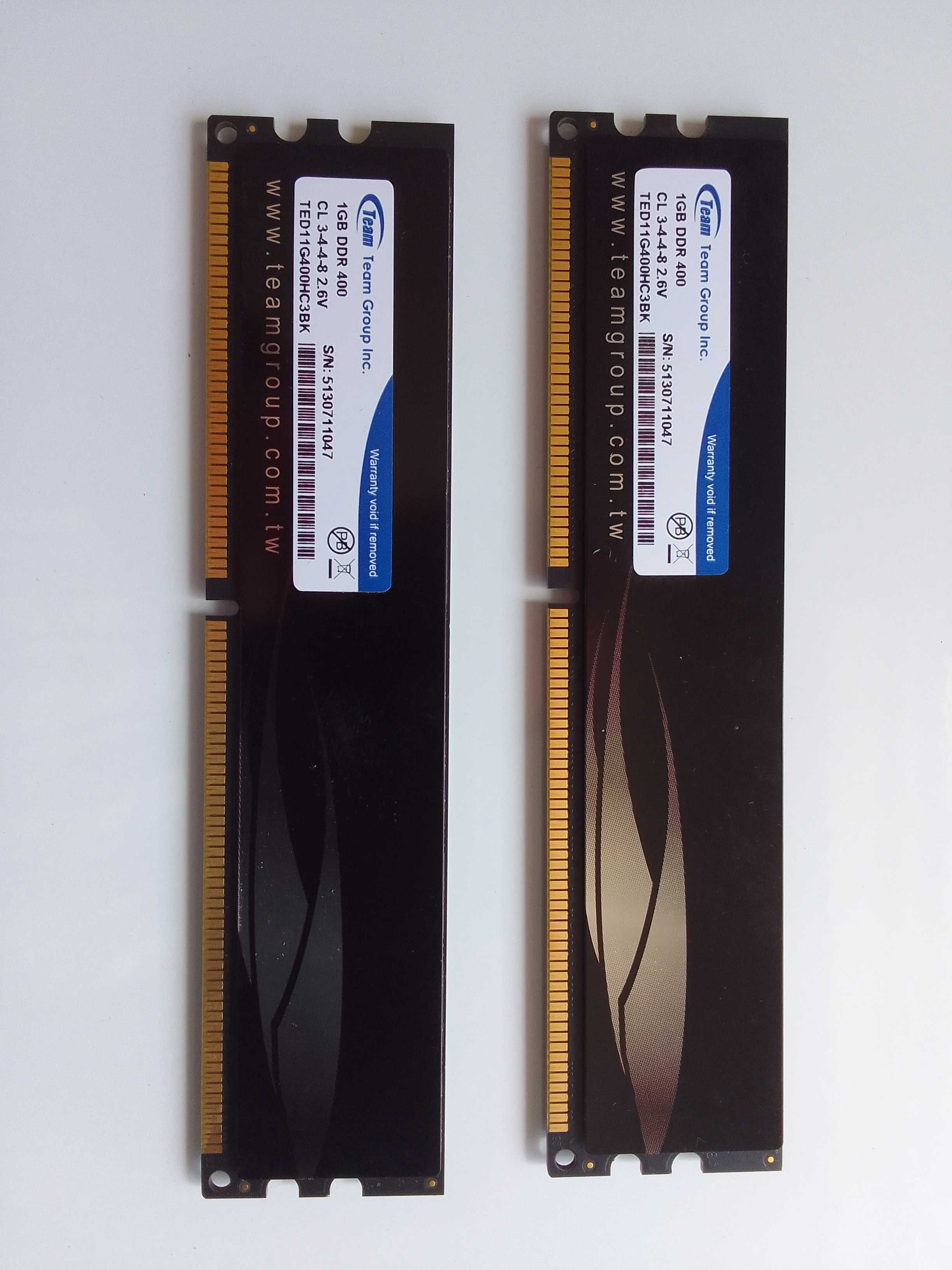 Memorias DDR400 2X1GB Elite da TEAM GROUP