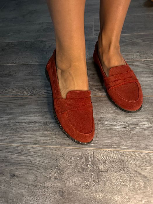 Лофери  туфлі натуральна замша 25,2 см