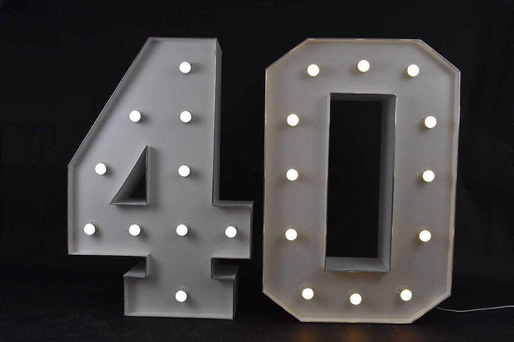 Cyfry LED 120 cm Na Urodziny i Imprezy, Poznań Strzeszyn, Wynajem