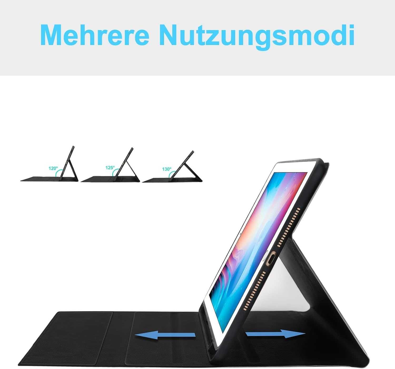 JADEMALL etui klawiatura touchpad LED RGB iPad 6/5 9,7'' Air 2 Air 1