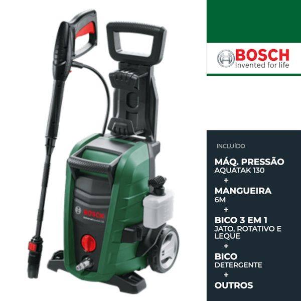 Máquina Lavar Pressão Bosch Universal Aquatak 130
Limpeza rápida, flex