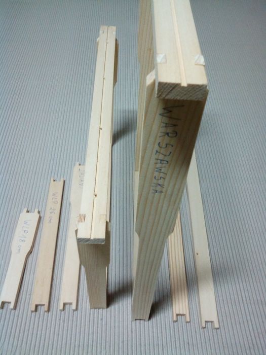 Ramki pszczele wielkopolskie zwykle czopowane  warszawskie poszerzane