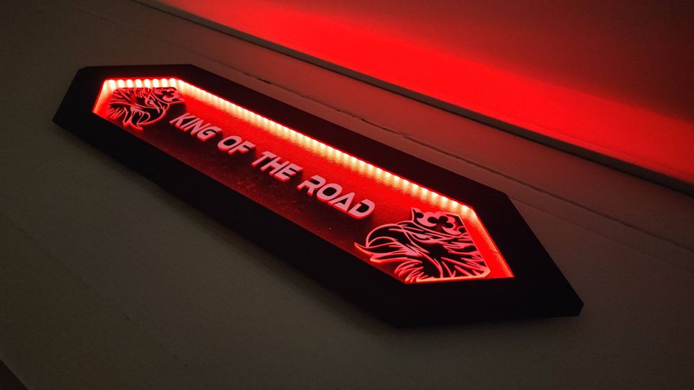 SCANIA Tablica LED Panel 3D Ekoskóra Logo TIR, nad łóżko