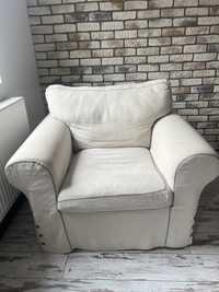 Zestaw wypoczynkowy fotel sofa beżowy beżowa kanapa