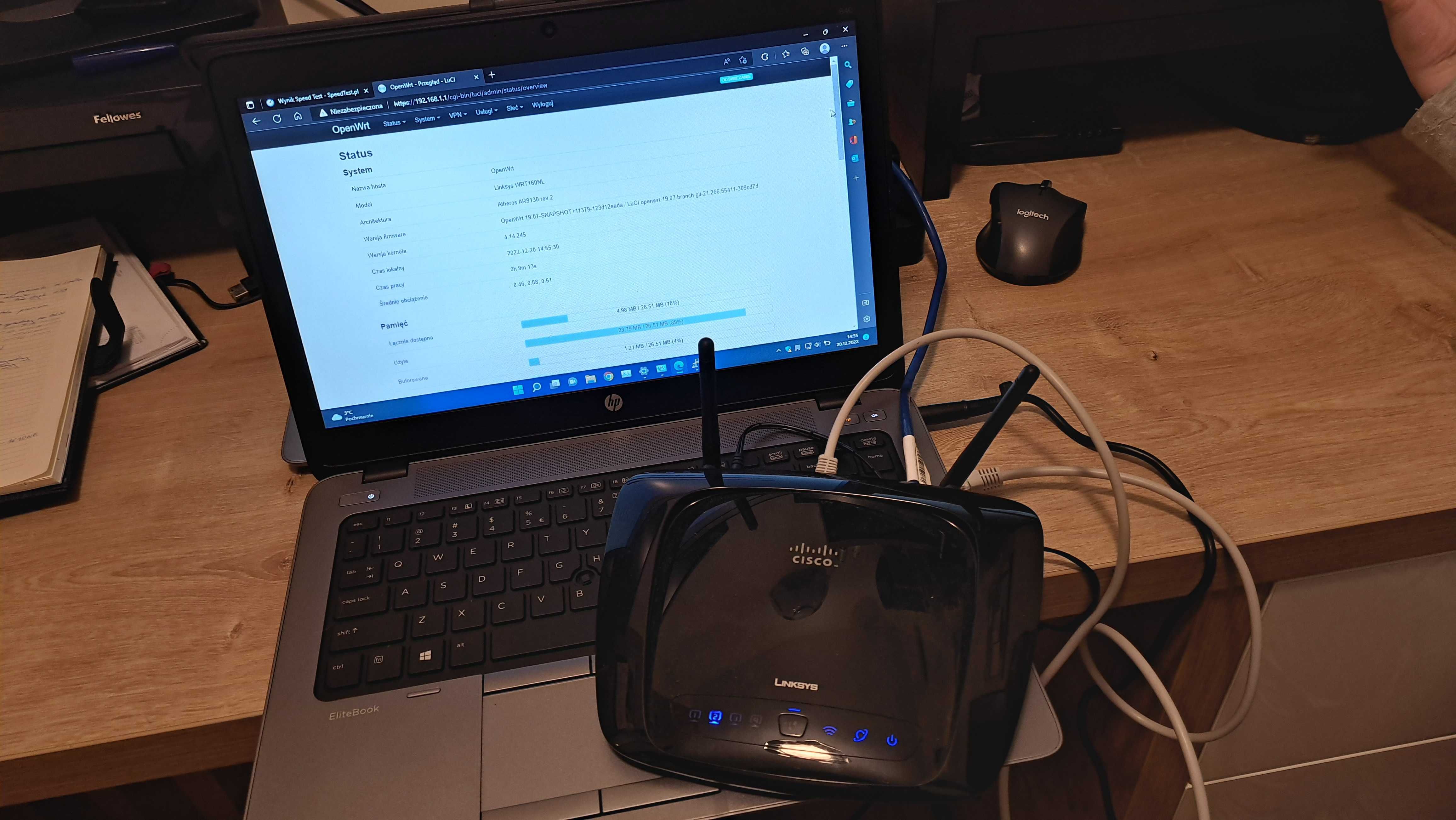 Linksys WRT160NL, Multi Router, 1xWAN 4xLAN, USB, Netia, Orange, UPC