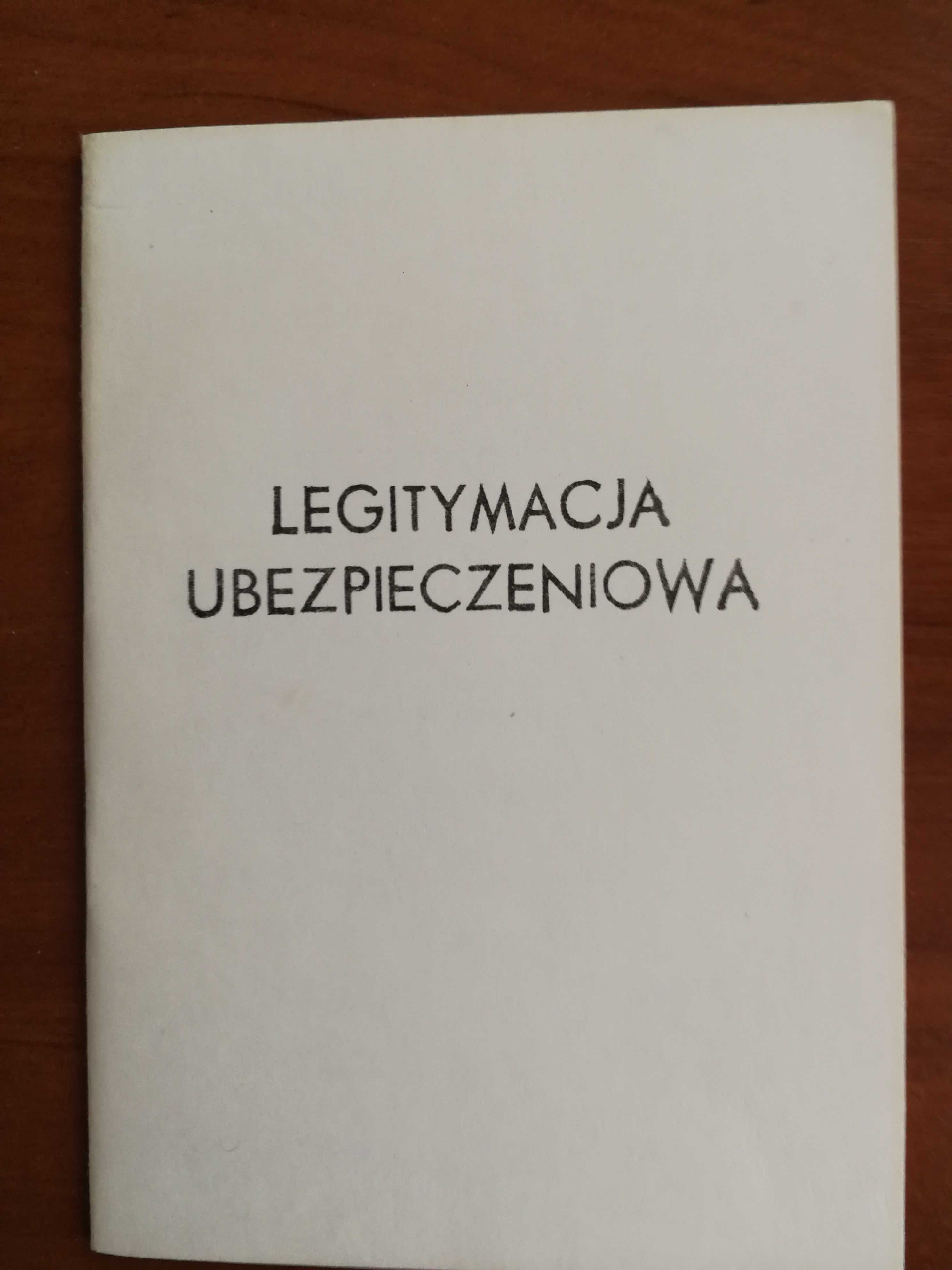 Legitymacja ubezpieczeniowa 2 szt czyste zestaw PRL