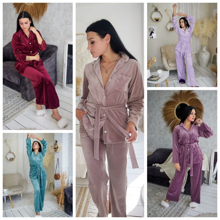 Двійка велюр рубчик різні кольори