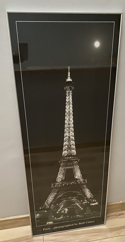 IKEA obraz obrazek Paryż nocą Wieża Eiffla 48x120