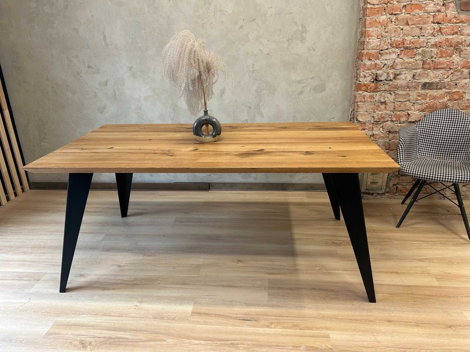 PROMOCJA! nowoczesny stół dębowy metalowa/drewniana noga loft boho hit