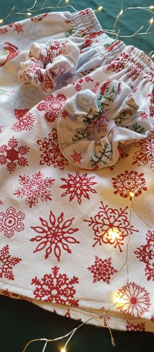 Шорти з фланелі з новорічним принтом