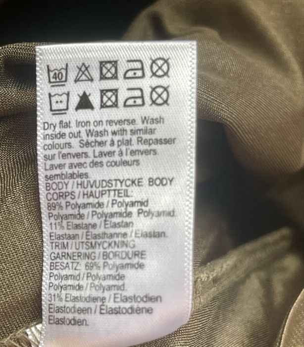 legginsy lycra błyszczące River Island khaki rozmiar 36