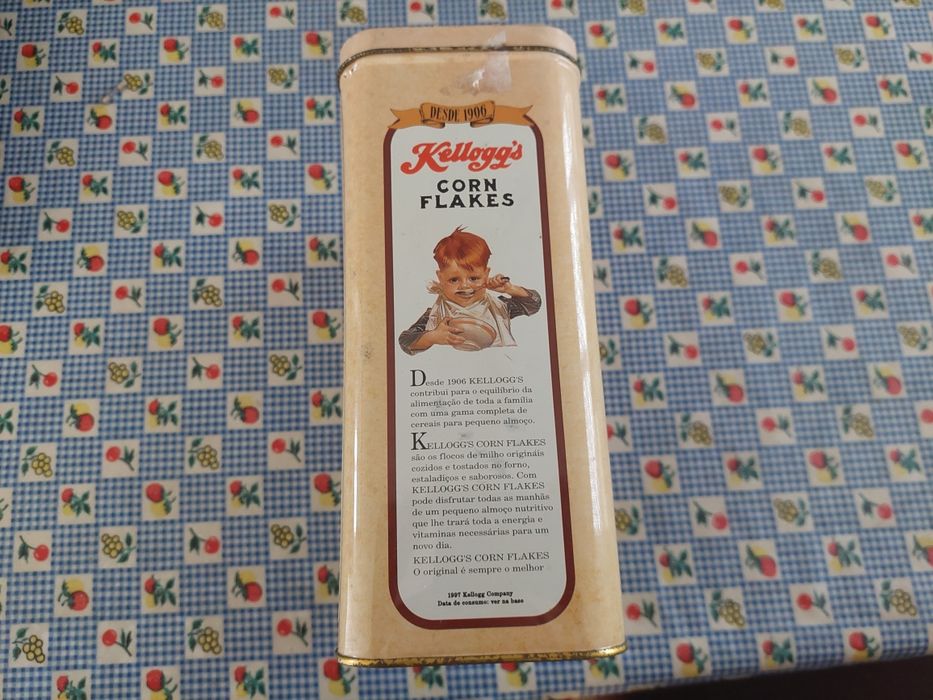 Caixa em lata Kelloggs Corn Flakes de 1997