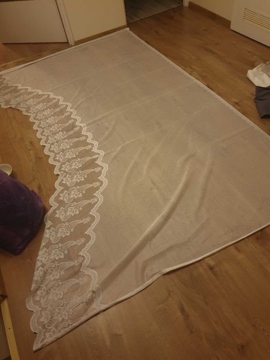 Firana biala 270cm 180cm azurowa firanka zaslona