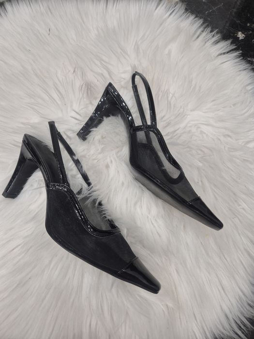 Szpilki eleganckie buty na obcasie h&m 38 czarne