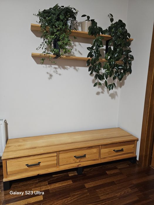 Komoda szafka RTV drewno metal