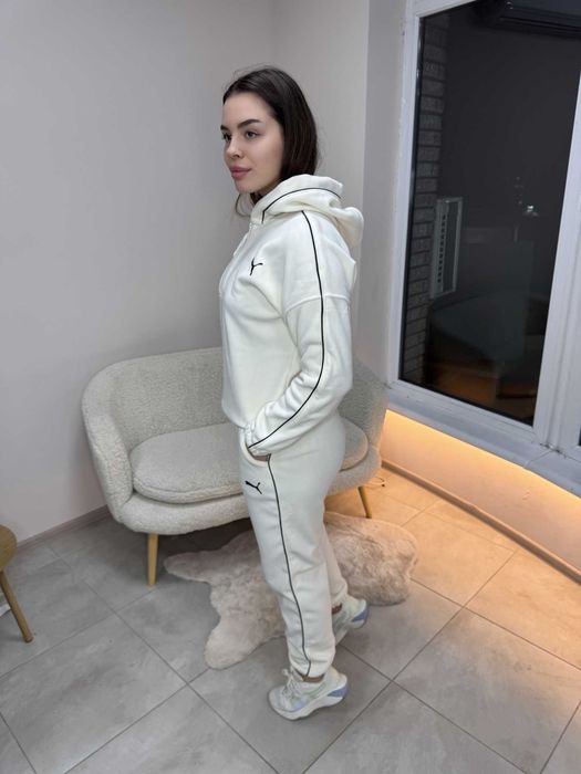 ТЕПЛО! Женский polar флис костюм SXL мягкий зимний с лого чорний