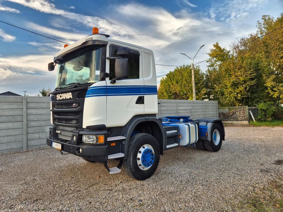 Scania G450 4x4 Na Mostach Euro6 Reduktor Z Niemiec Opticruise ze sprzęgłem Ciągnik siodłowy