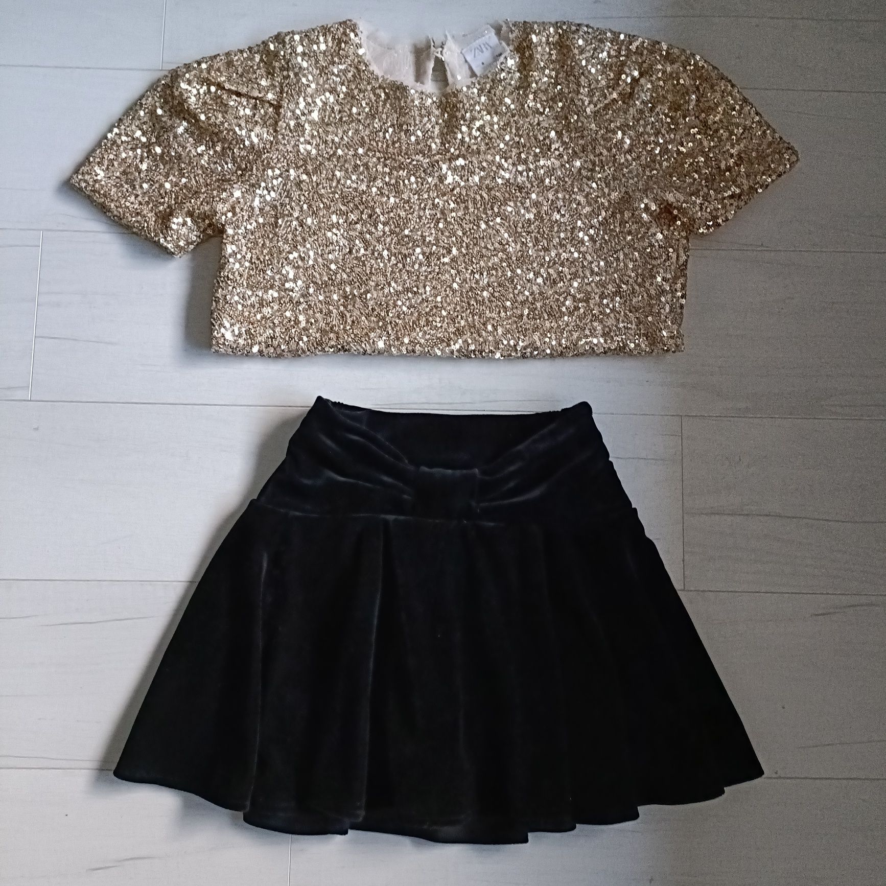 Komplet Zara, 128, spódnica i bluzka