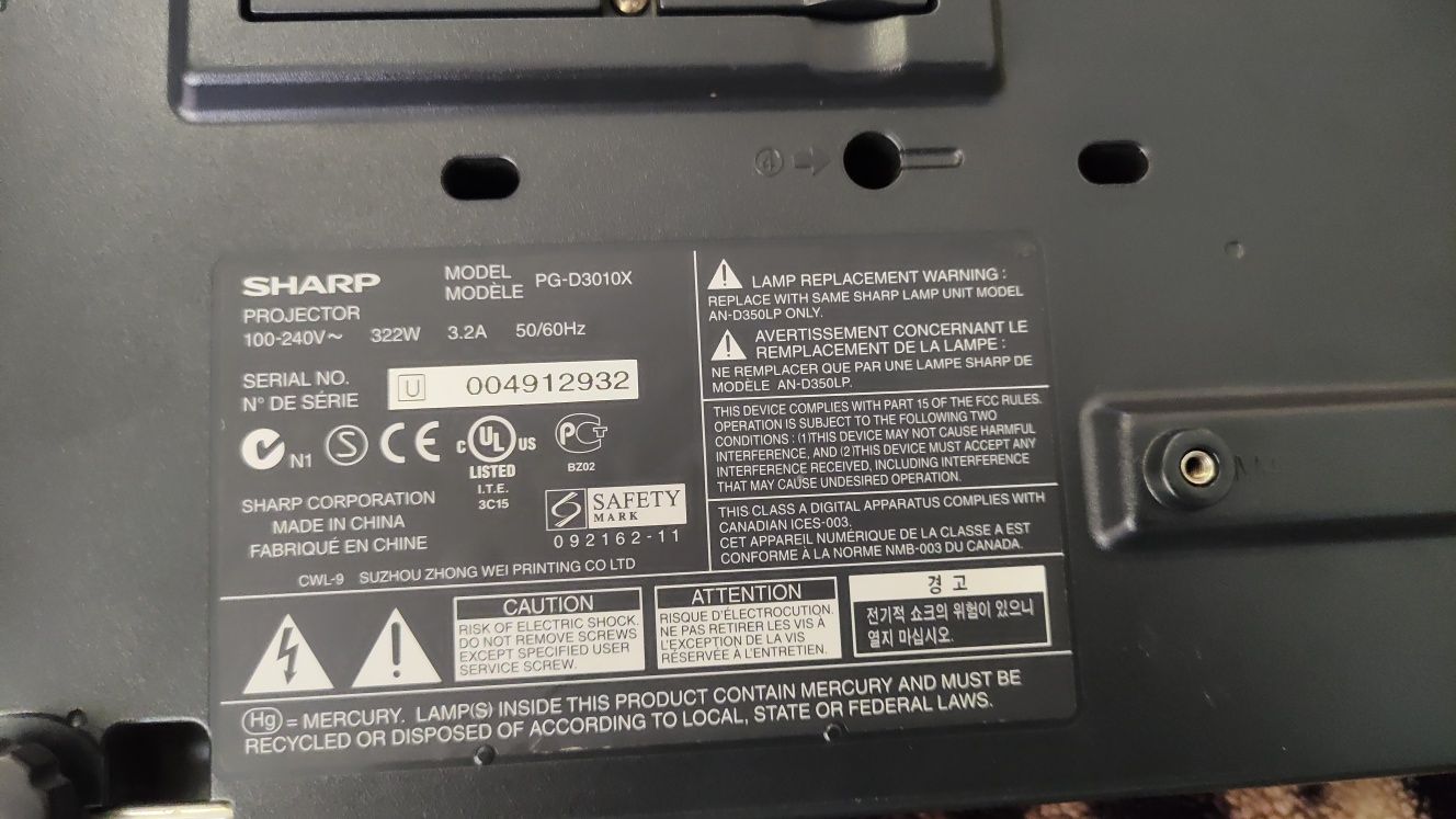 Проектор Sharp Notevision PG D3010X DLP 3D