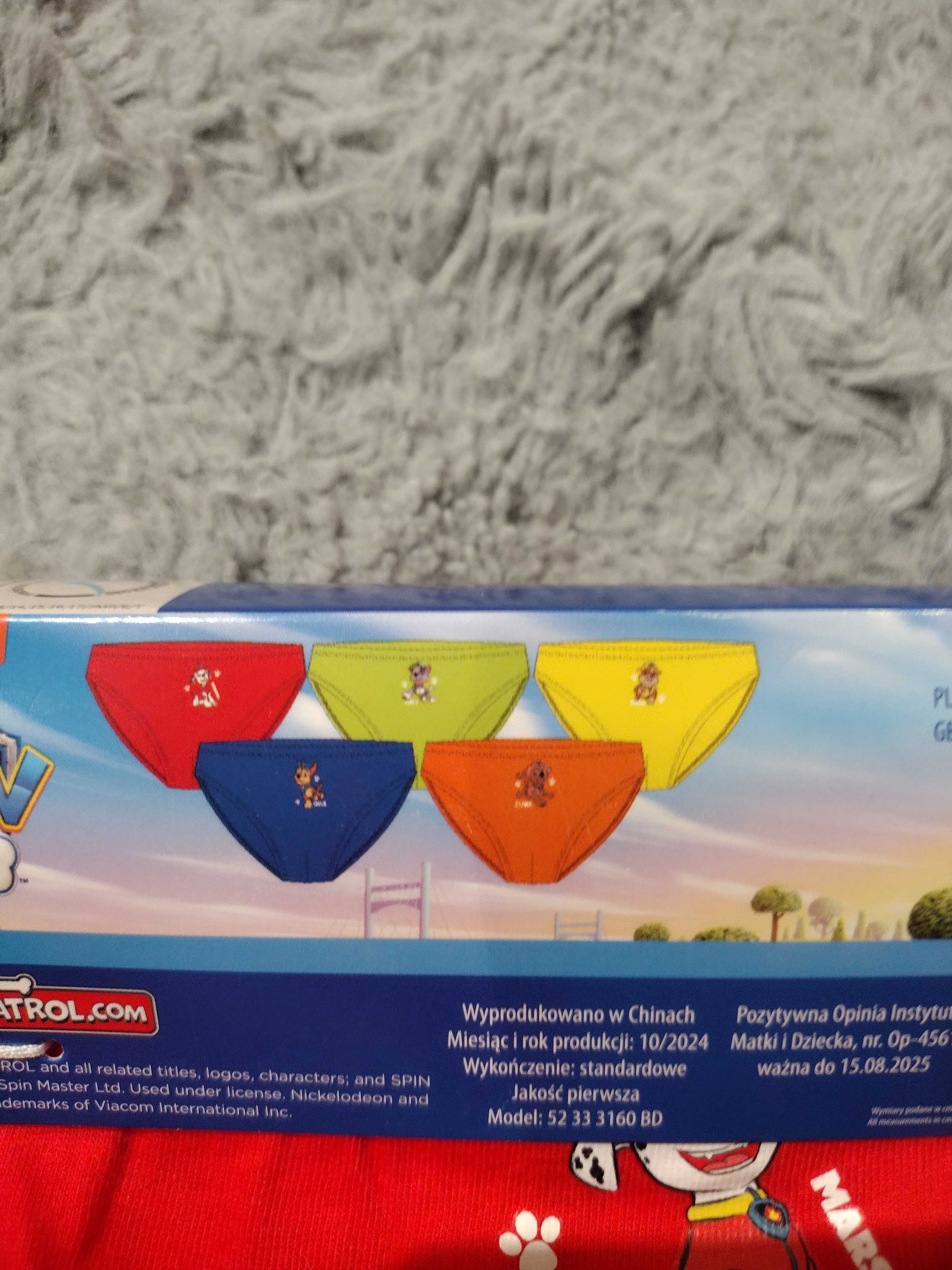 5 pack majtek dla chłopaka Paw patrol psi patrol chase 122-128 bawełna