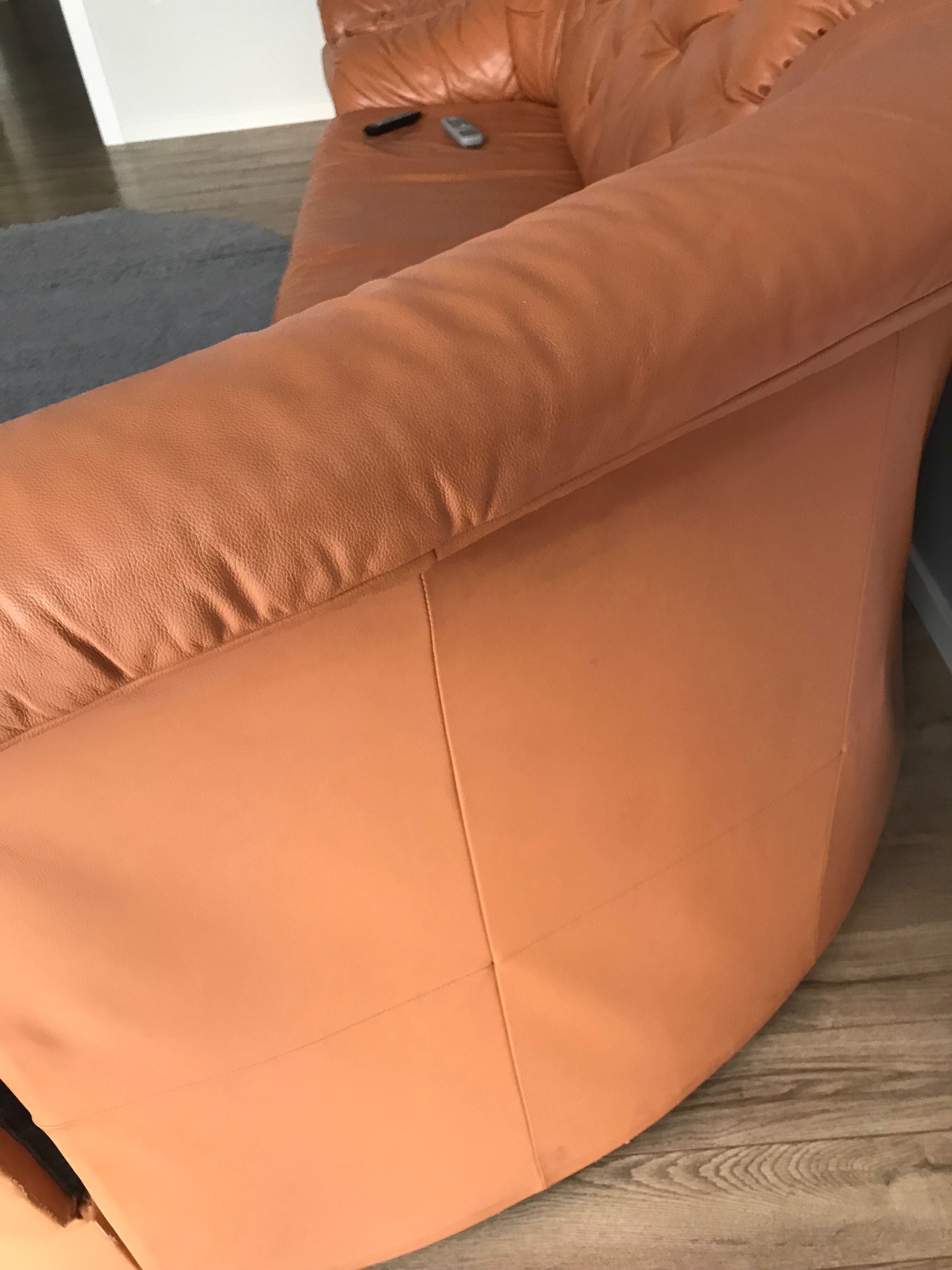 Шкіряний диван розкладний + крісло