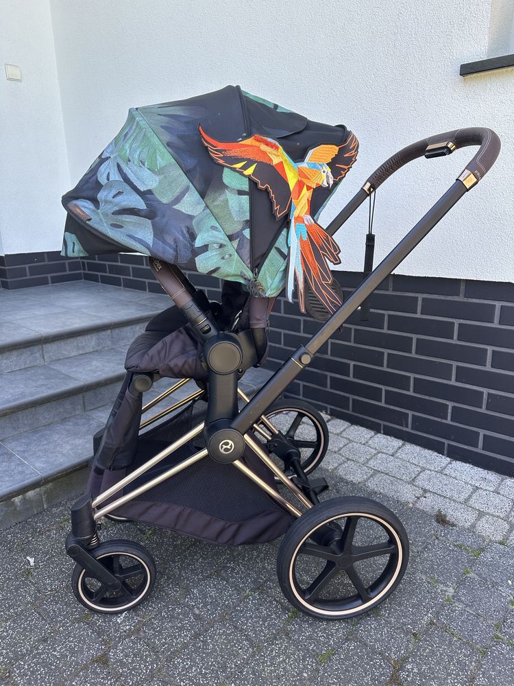 Cybex platinum priam 2.0 spacerówka birds of paradise rose gold