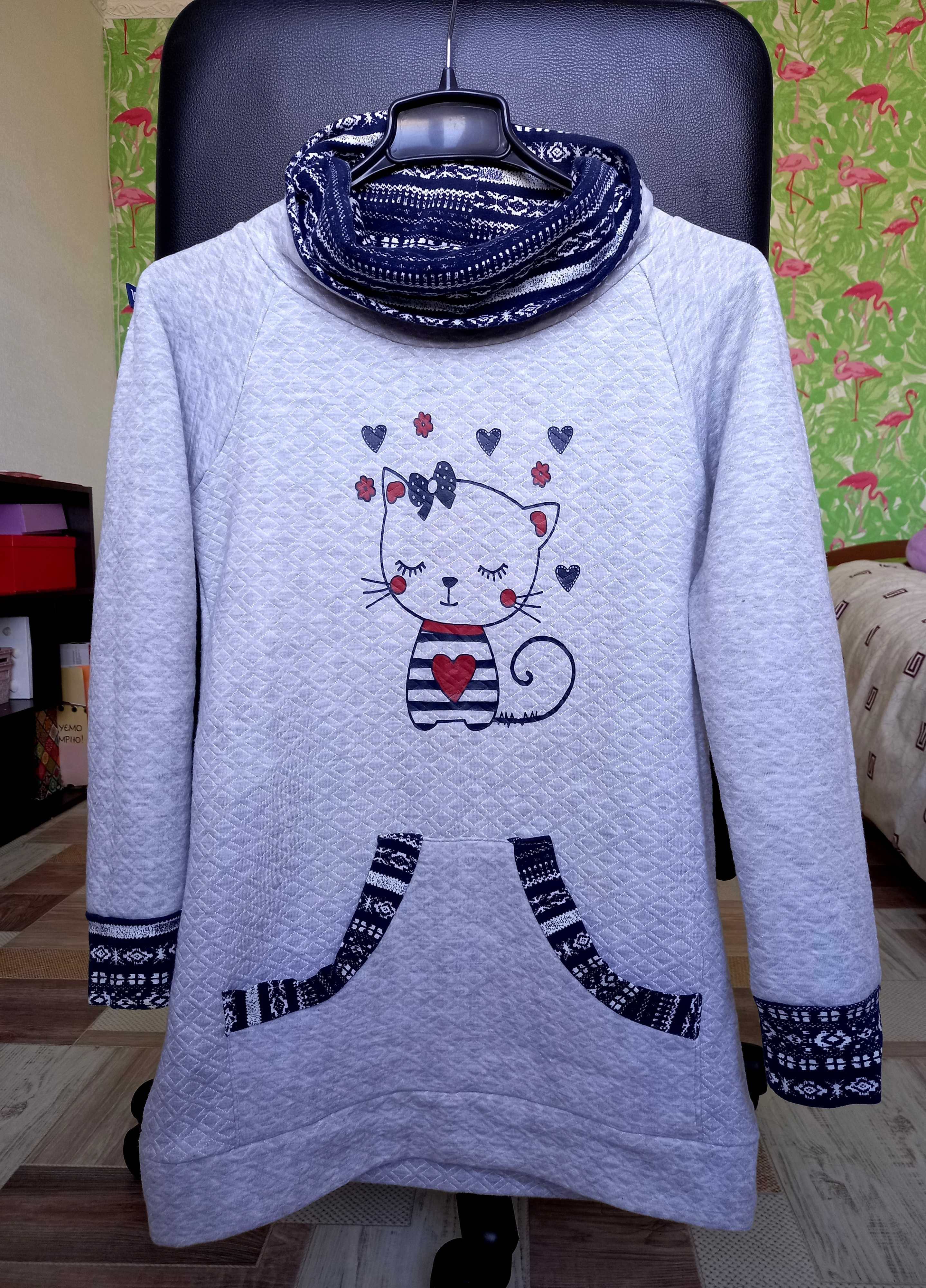 Затишна домашня туніка, сукня р.s-m