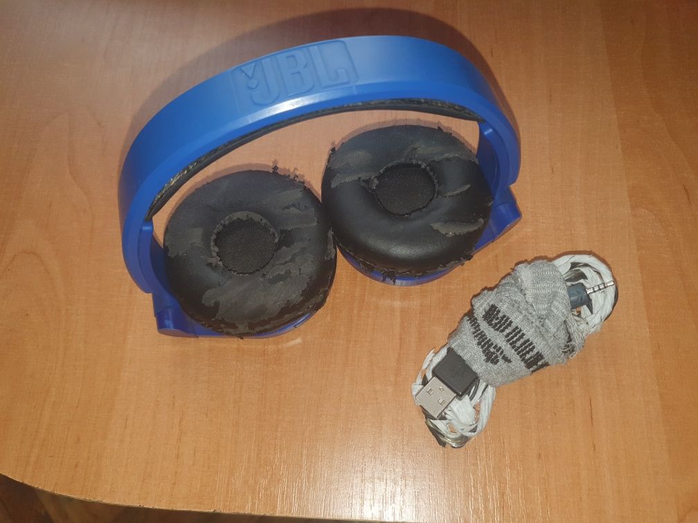 Słuchawki bluetooth JBL E40BT Synchros niebieskie sprawne.