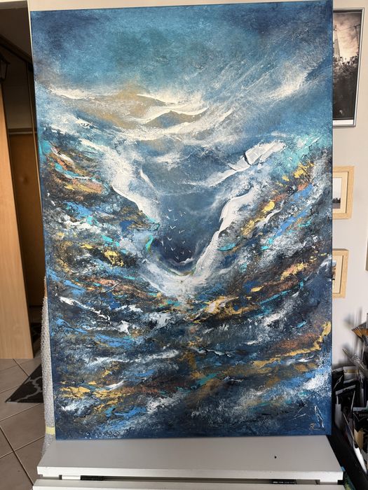 Obraz „ Birds” 120x80cm, akryl. Okazja!