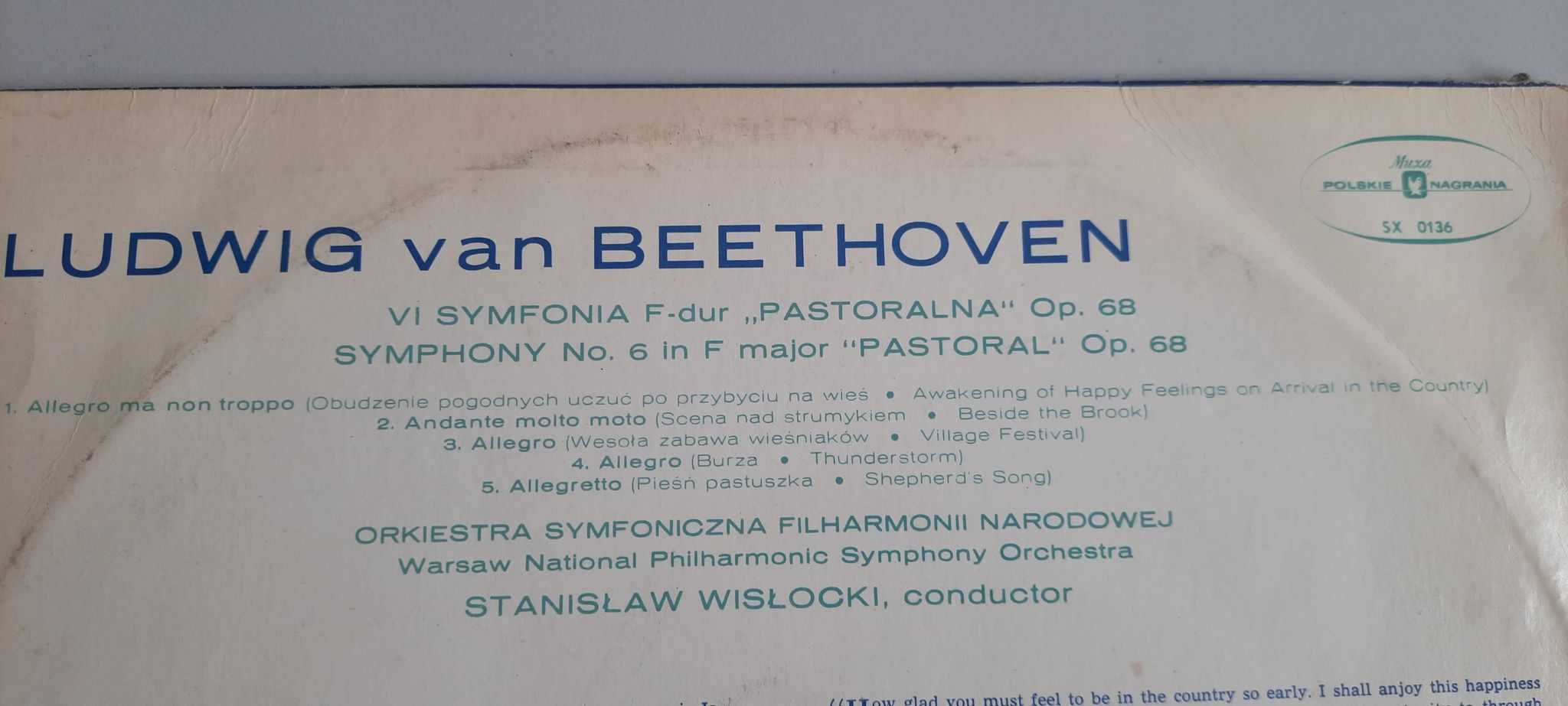 Beethoven IV synfonia winyl