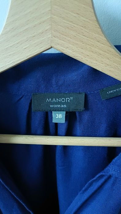 Sukienka damska midi luźna oversize z lnem lniana gładka L XL 44