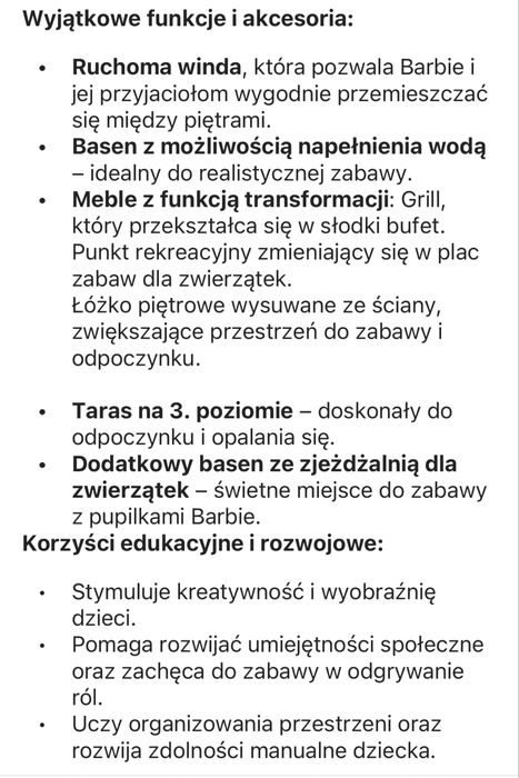 Barbie dreamhouse willa z basenem