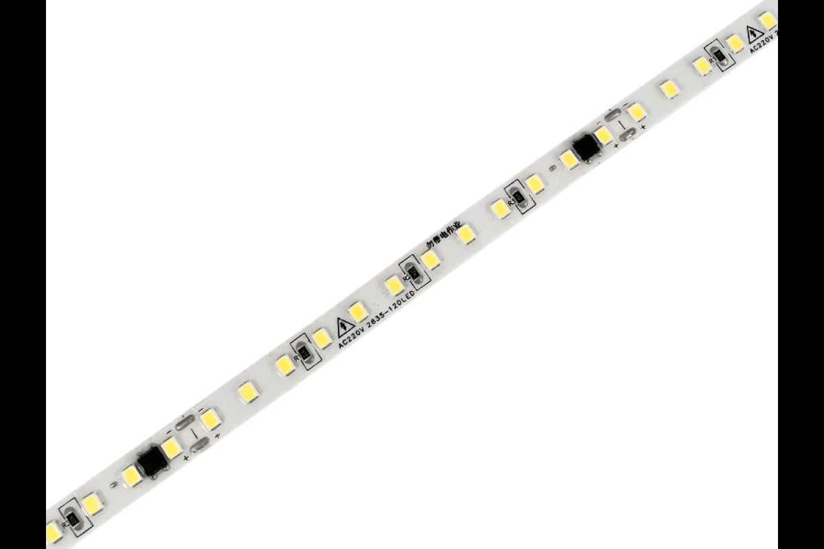 Світлодіодна LED стрічка 220v без силікону+скотч