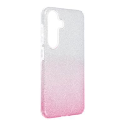 Etui Case Plecki Shining Brokat Samsung Galaxy S24 Srebrny/Róż + Szkło