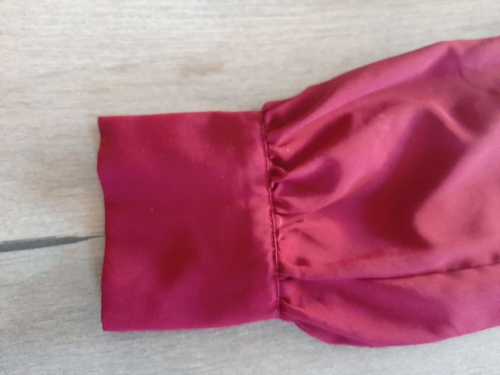 Sukienka tunika długa koszula wiązanie burgundowa biskupia l xl 40 42