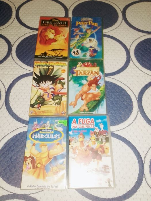 Cassetes Rei Leão Tarzan Fuga Galinhas Peter Pan E Hércules Novas
