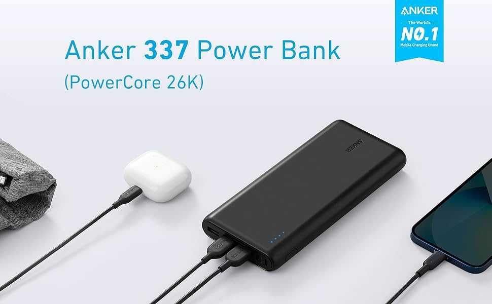 Повербанк Anker PowerCore 337 26800mAh A1277 30w для телефона ноутбука